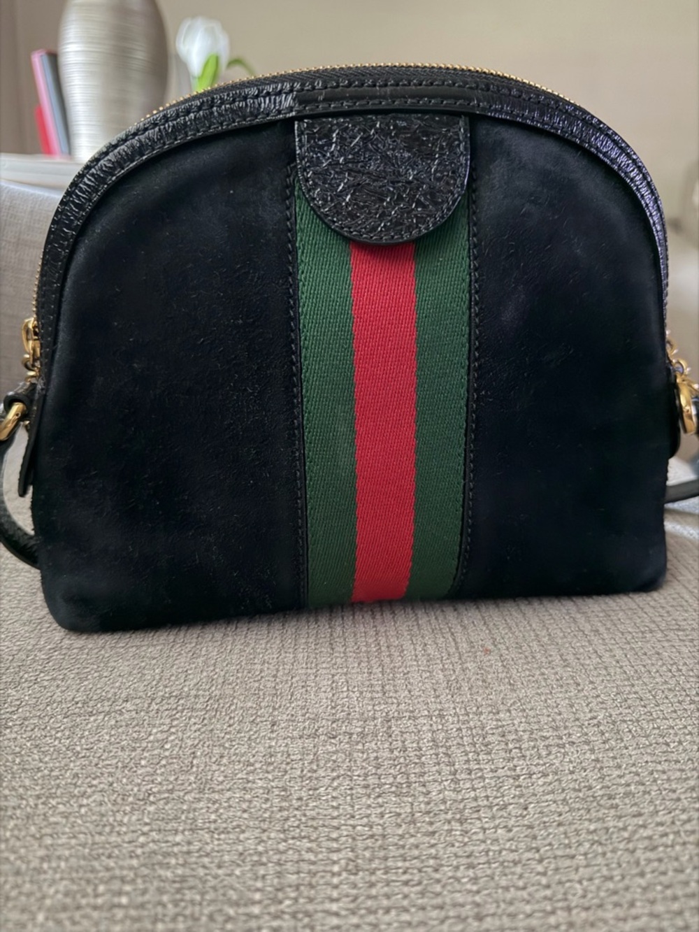 Gucci Ophedia Suede Shoulder Bag - Picture 2 of 7